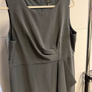 Worthington Charcoal Draped Midi Dress